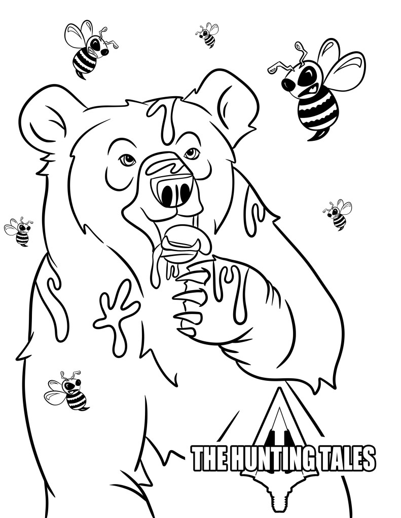 The Hunting Tales Bear Hunt coloring sheet